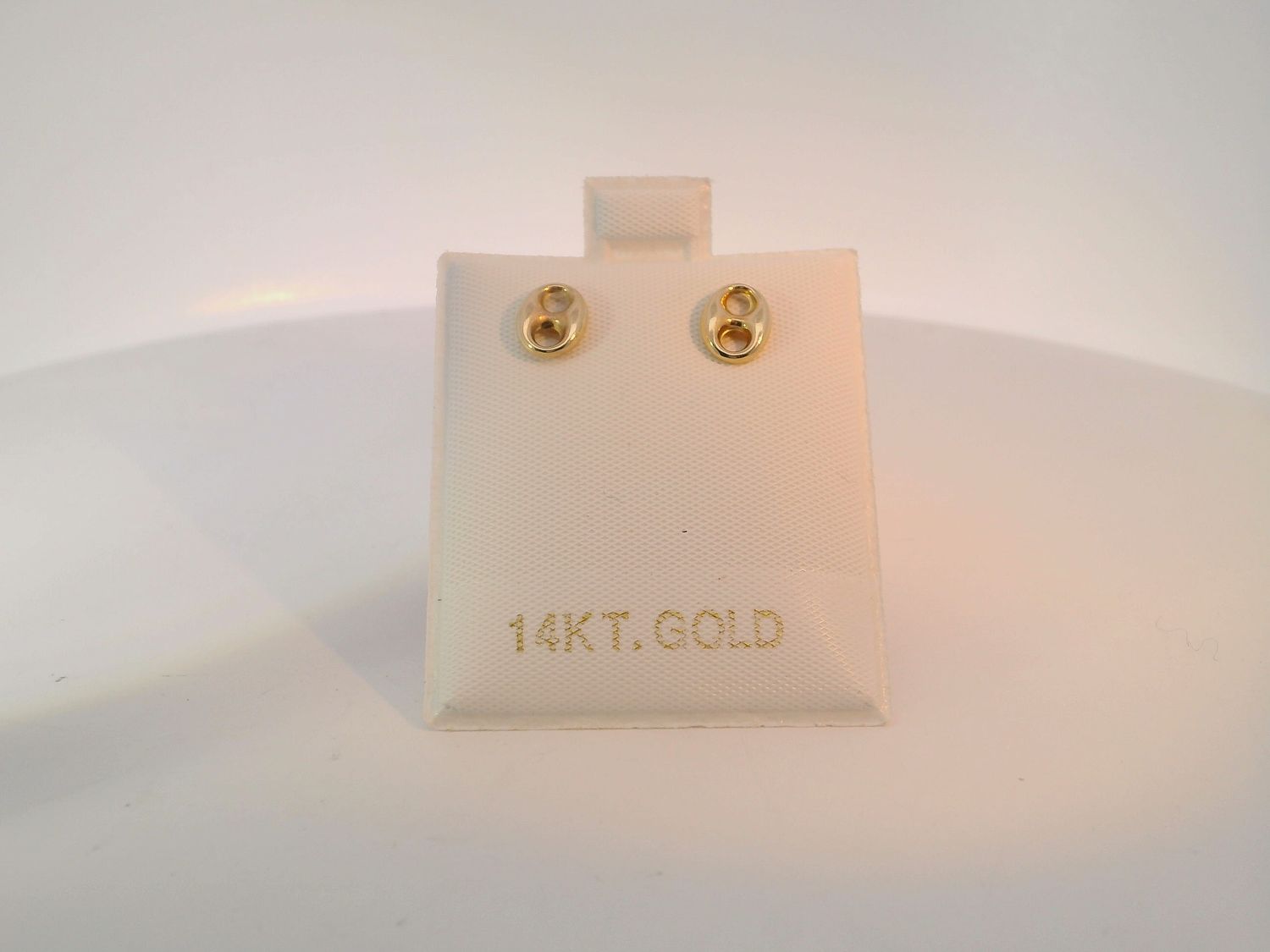 14K Gold Figure Eight Stud Earrings