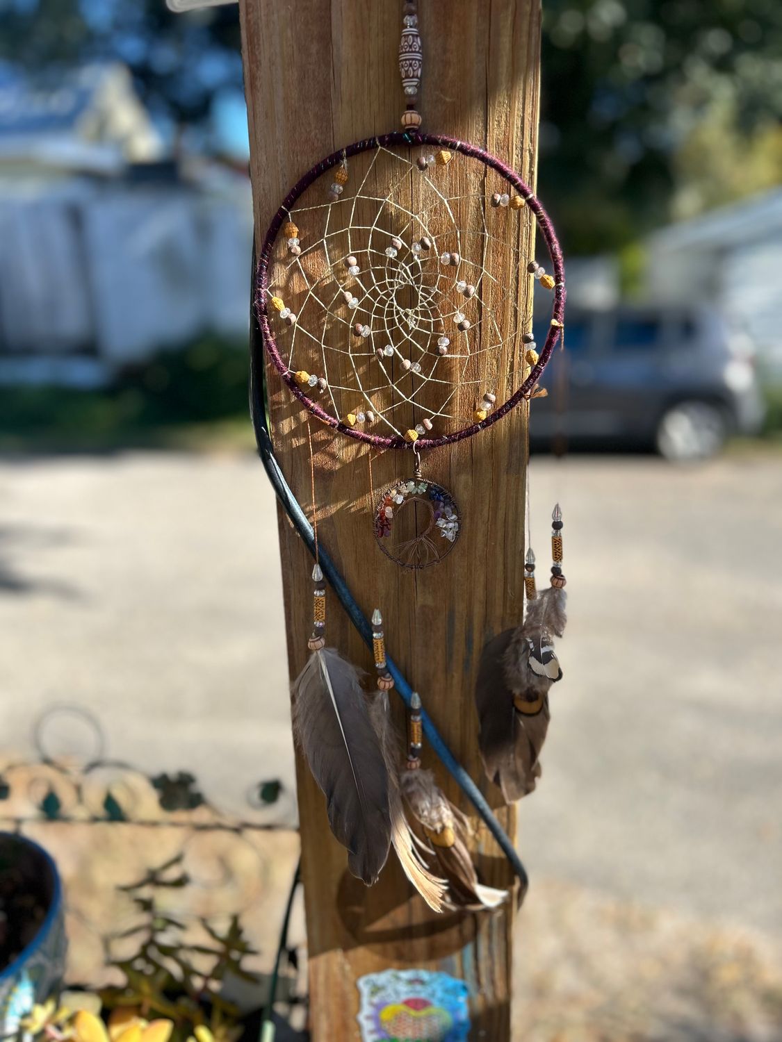 Handmade Dream Catchers- Tree of Life with stones 