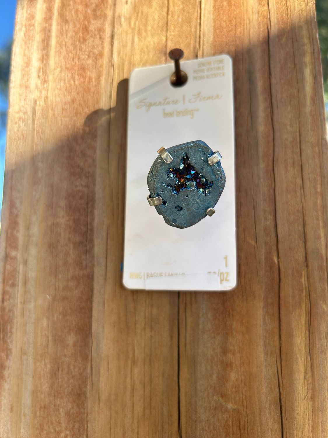 Agate Blue Fashion Ring