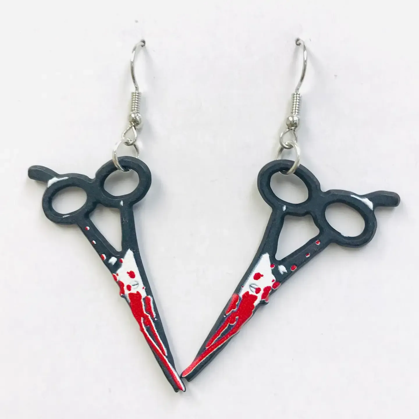 Bloody Scissors Earrings Horror Halloween