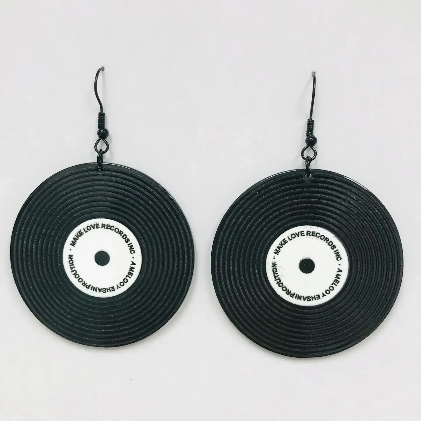 Retro Phonograph Record Earrings