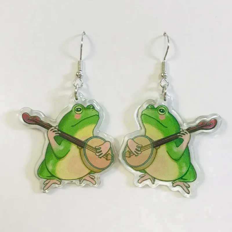 Banjo Frog Earrings