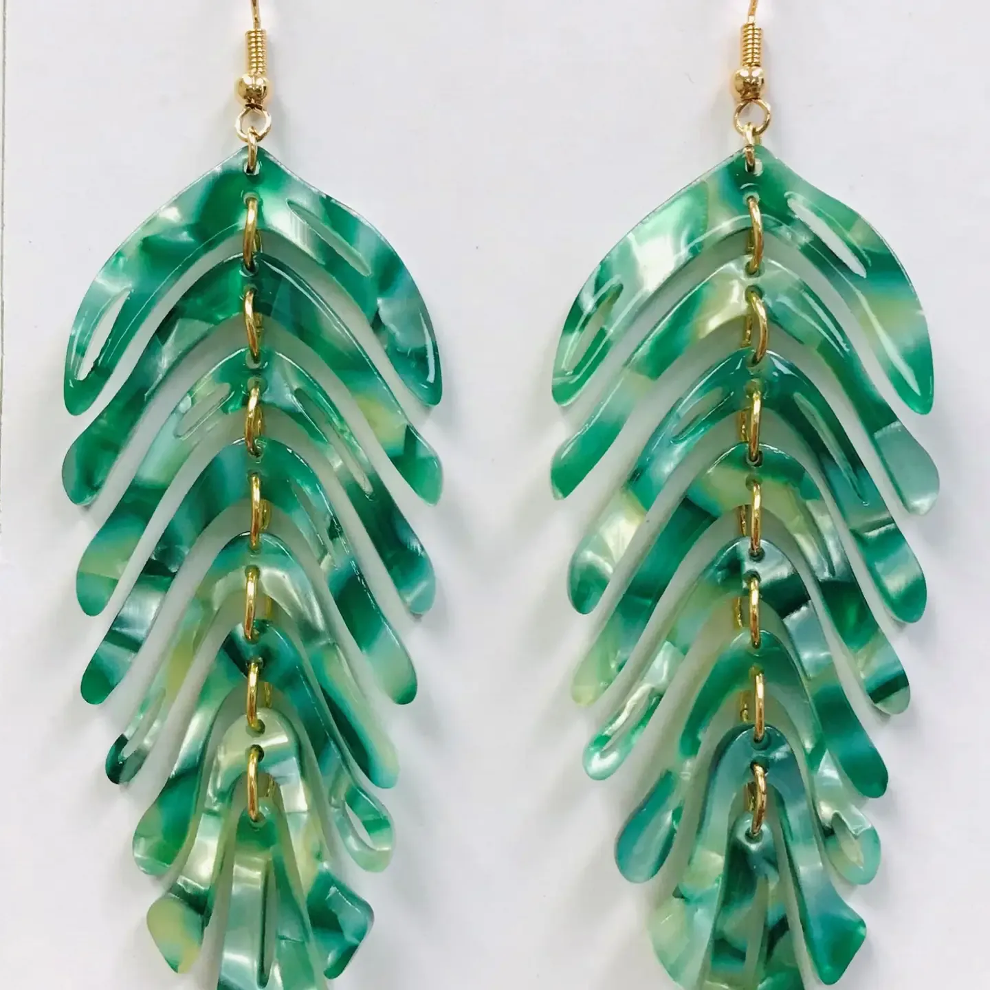 Monstera Leaf Earrings, Boho Earrings Willow Tree