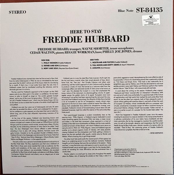 Freddie Hubbard - Here To Stay (2008 Reissue) VG+