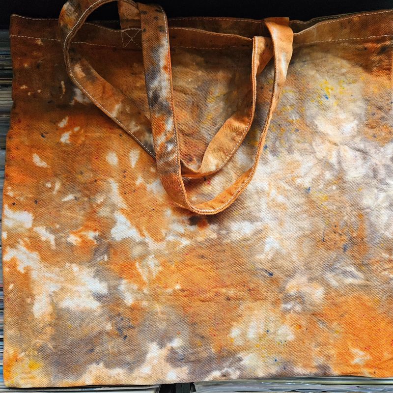 Good Earth Records Tie Dye Tote Bag -Orange