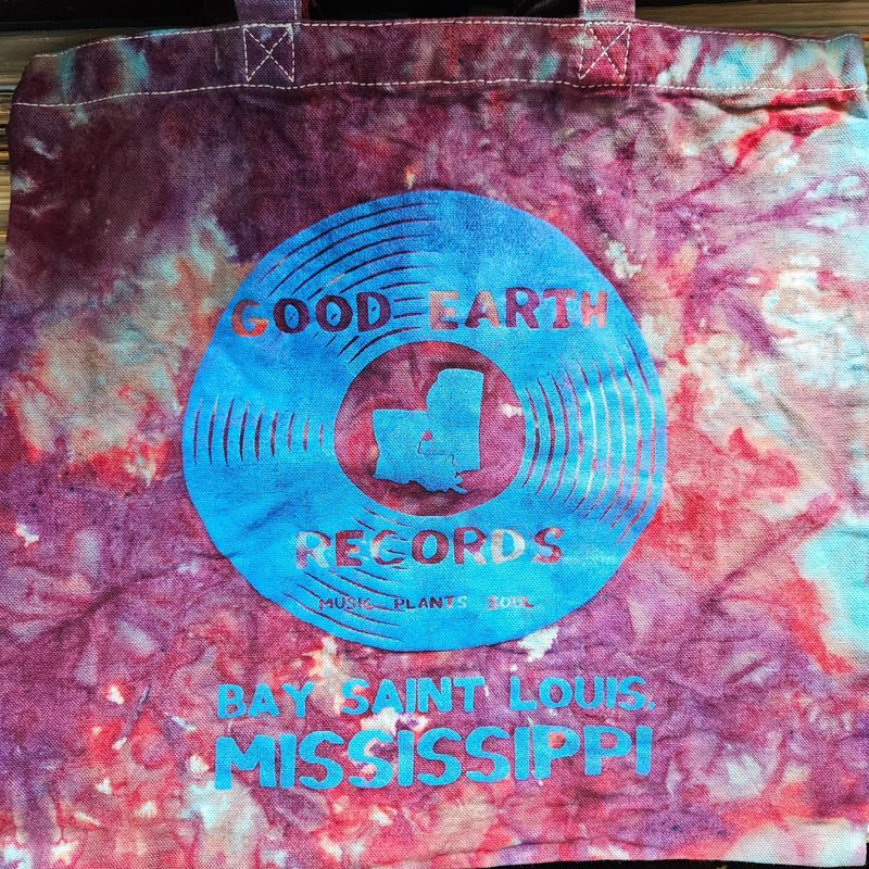 Good Earth Records Tie Dye Tote Bag - Purple &amp; Red