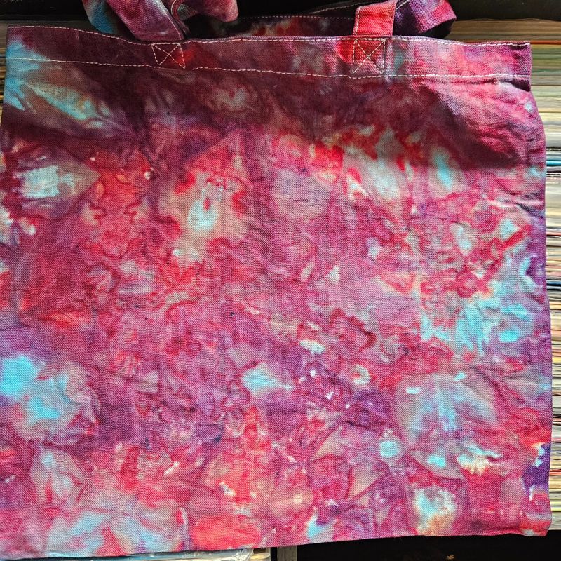 Good Earth Records Tie Dye Tote Bag - Purple &amp; Red