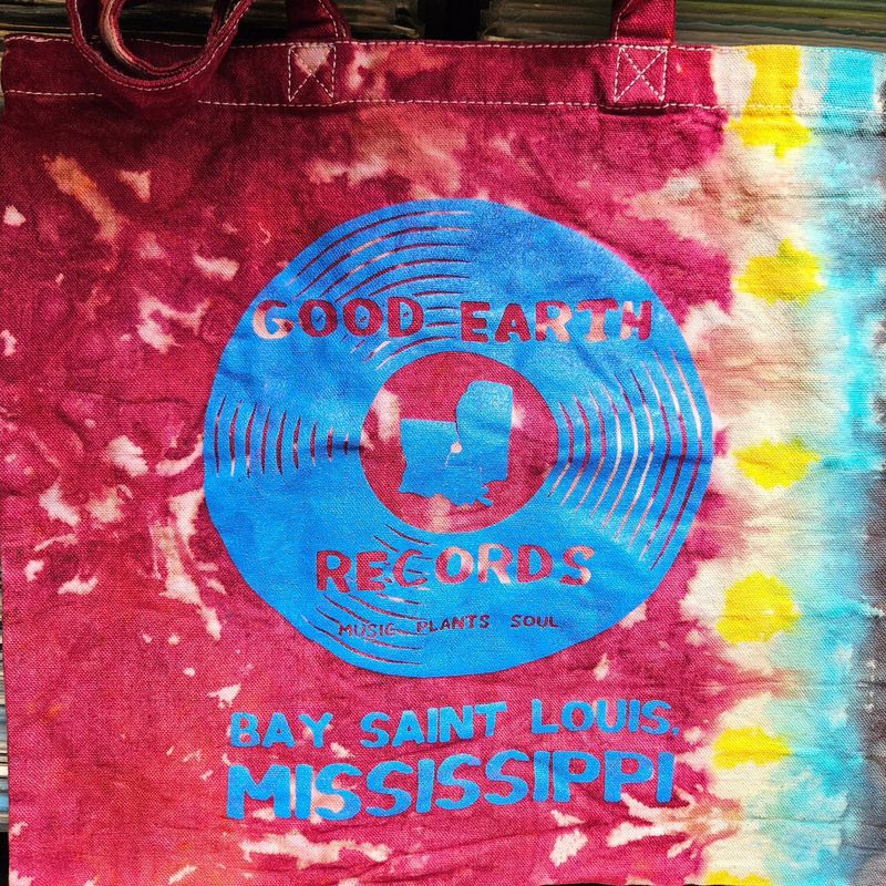 Good Earth Records Tie Dye Tote Bag - Red &amp; Yellow