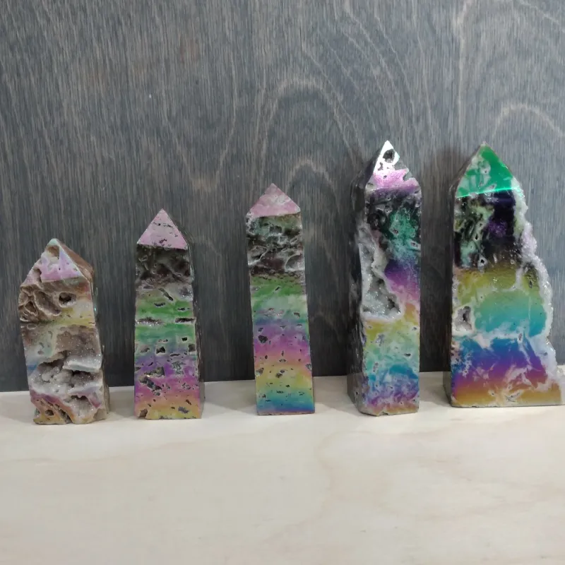 Angel Aura Druzy Sphalerite Obelisk Tower –