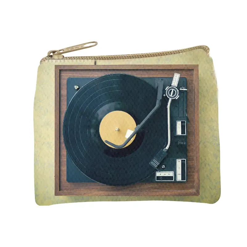 Turntable Graphic Print Coin Purse 