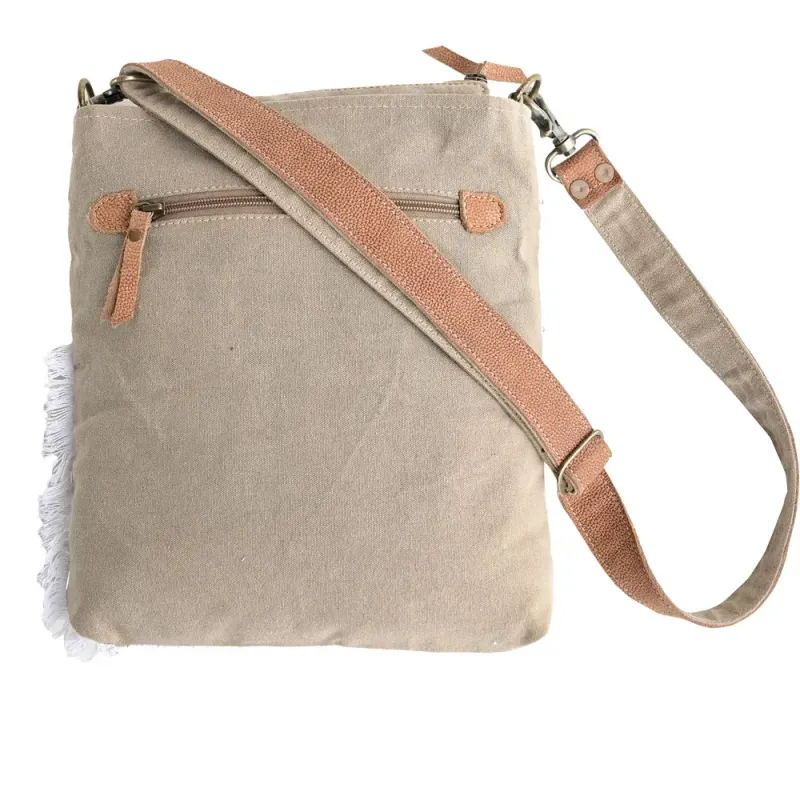 Distressed Evil Eye Crossbody Bag in Color