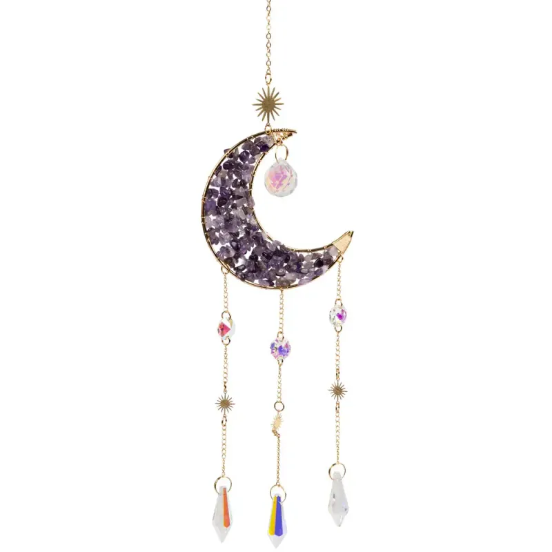 Amethyst Crescent Moon