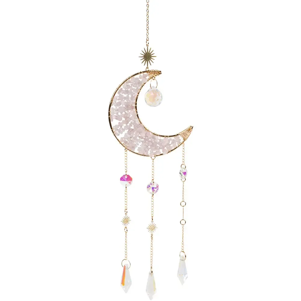 Rose Quartz Crescent Moon