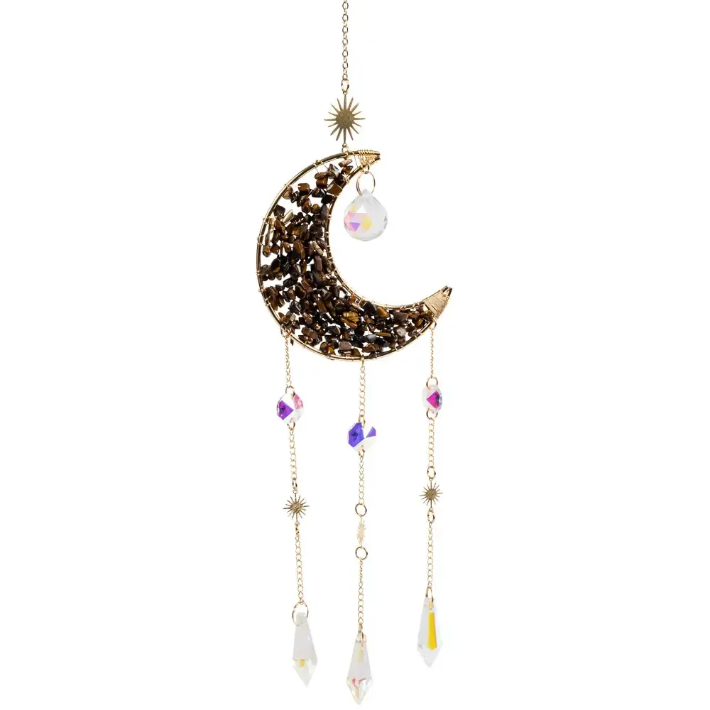 Tiger Eye Crescent Moon