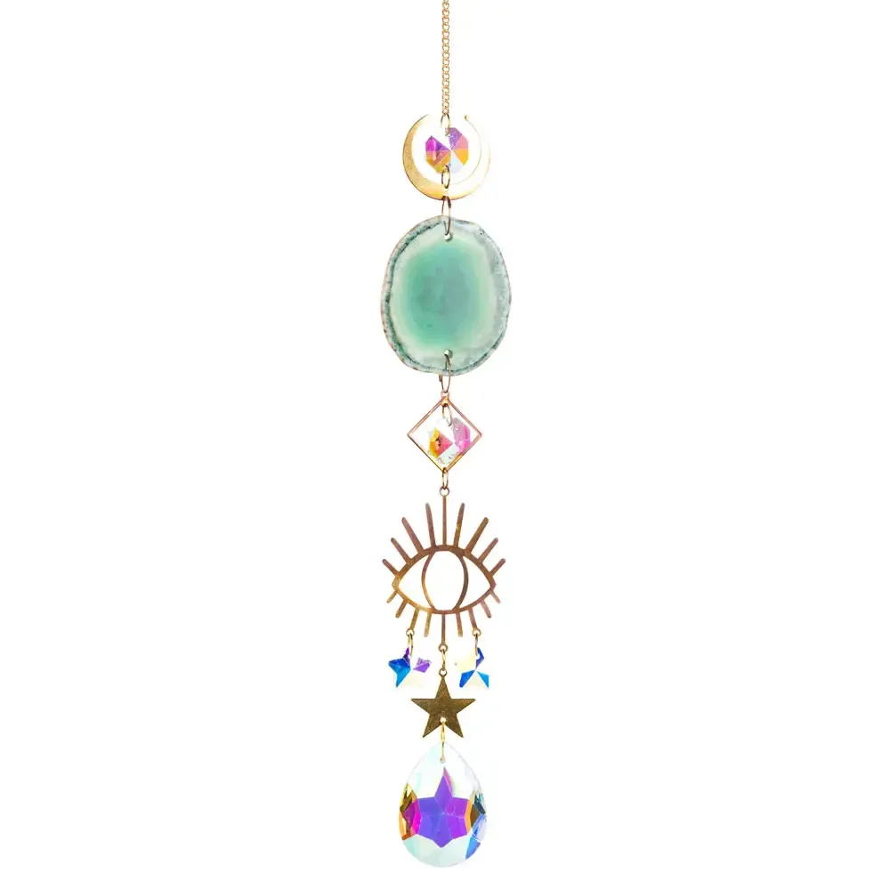 Evil Eye Agate Crystal Suncatcher