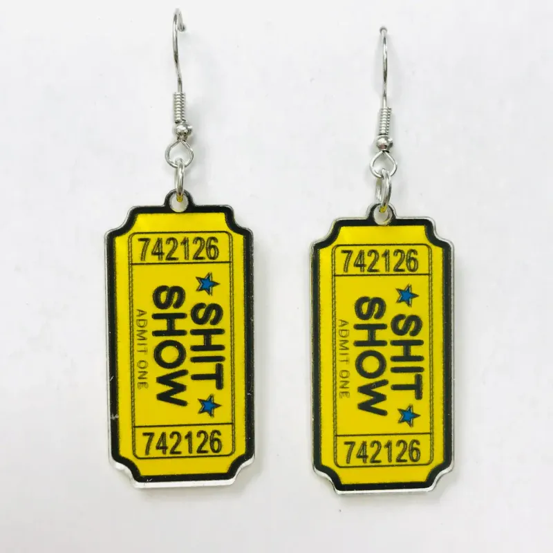 Acrylic Shit Show Earrings