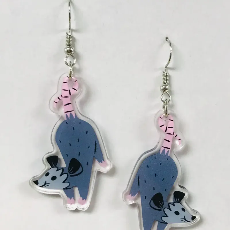 Opossum Earrings