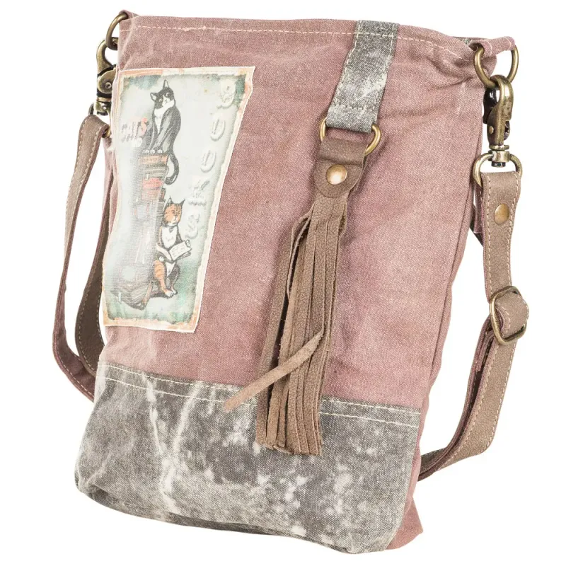 Cats &amp; Books Crossbody Bag