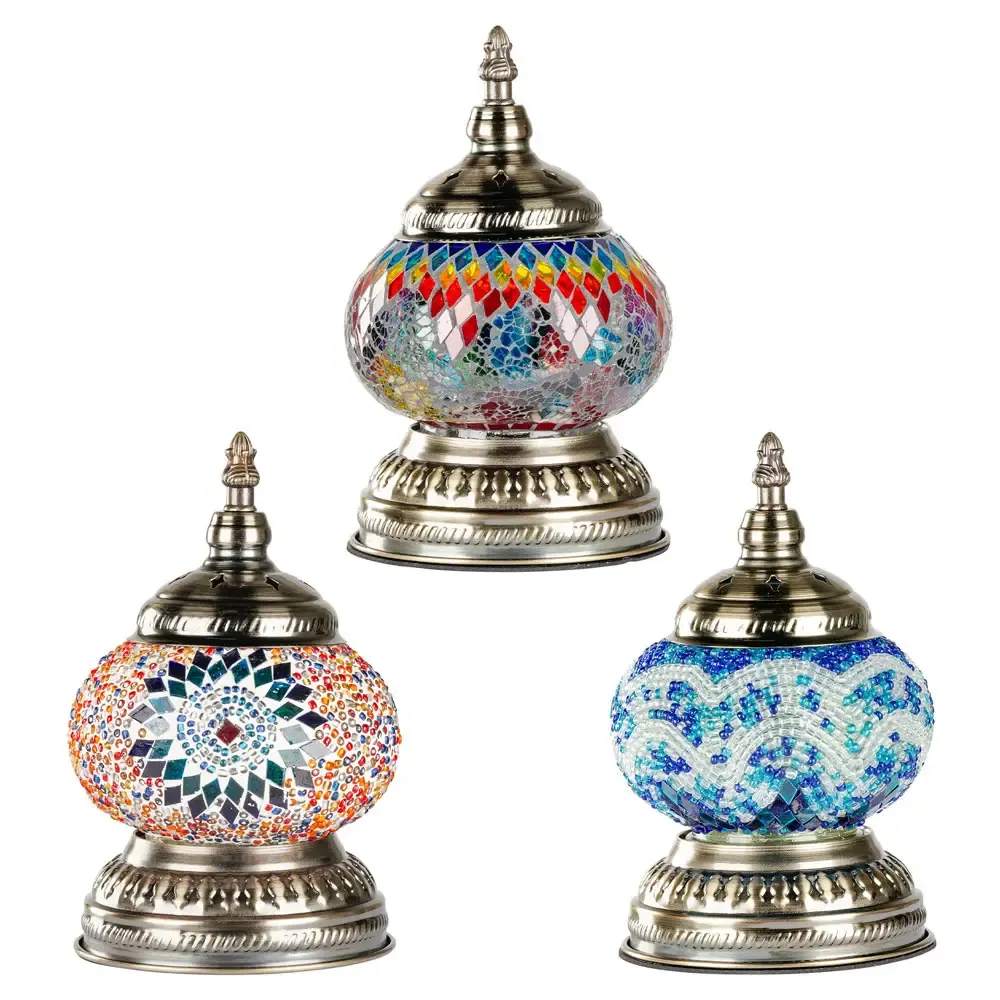 Assorted Mosaic Lamps with Light