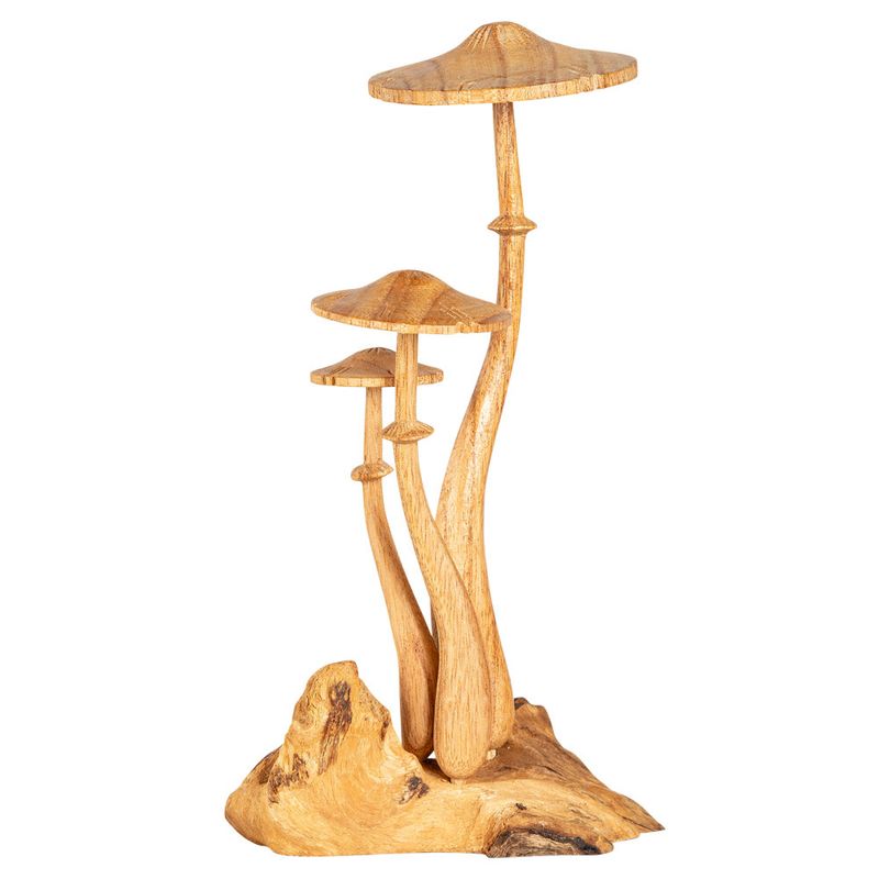 Triple Wooden Mushrooms
