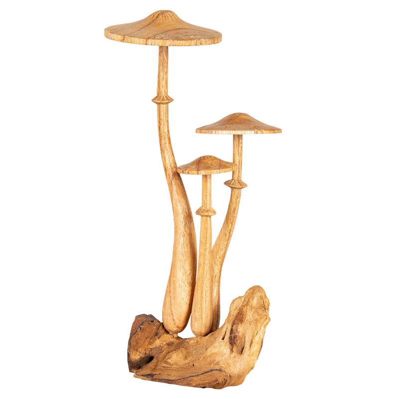 Triple Wooden Mushrooms