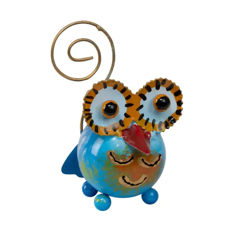 Small Metal Blue Owl