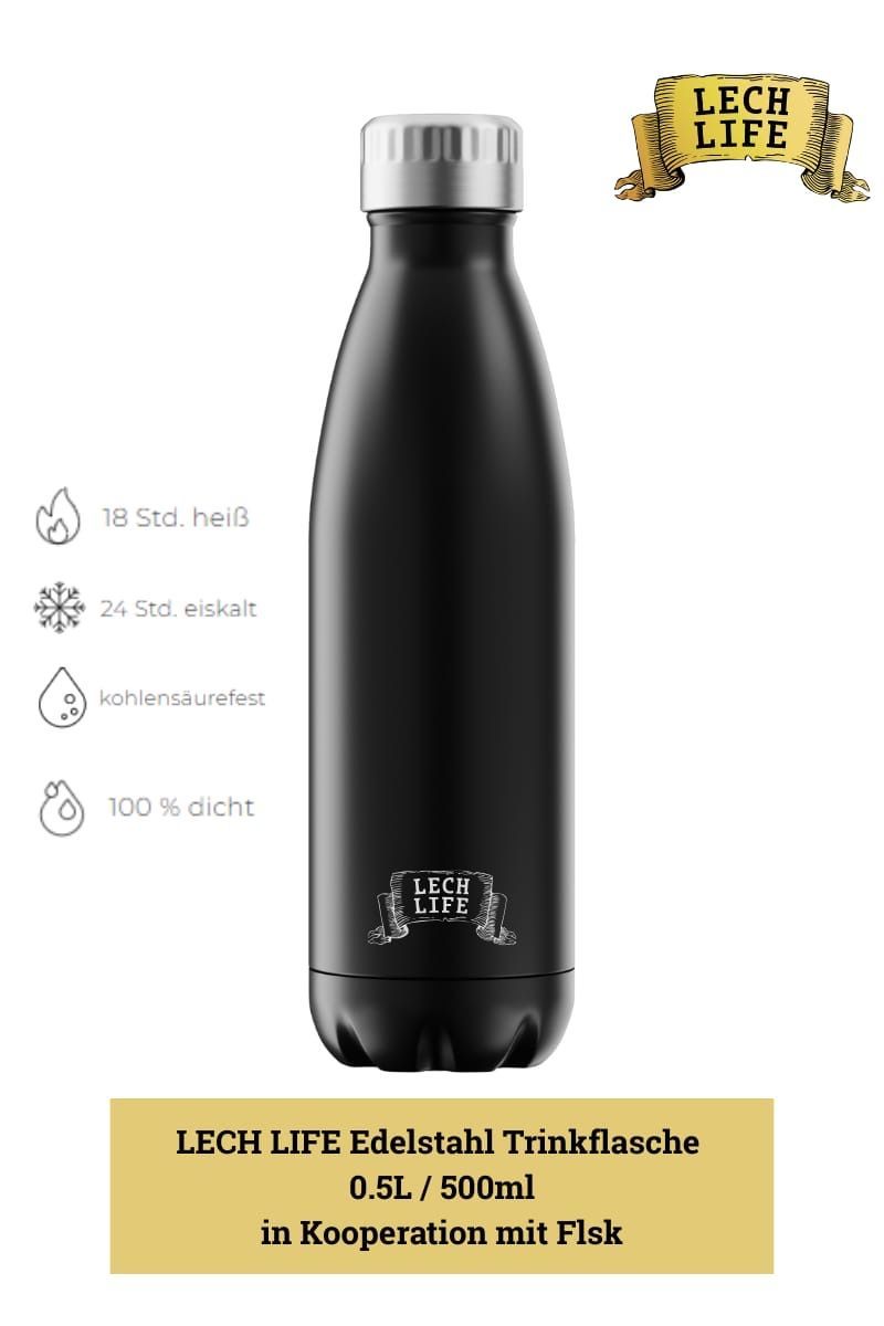 LECH LIFE Edelstahl Trinkflasche 0.5L / 500ml