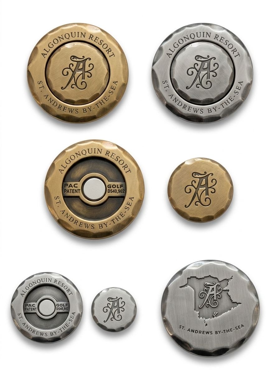 Ball Marker Pac Mondo Marker Gold and Silver