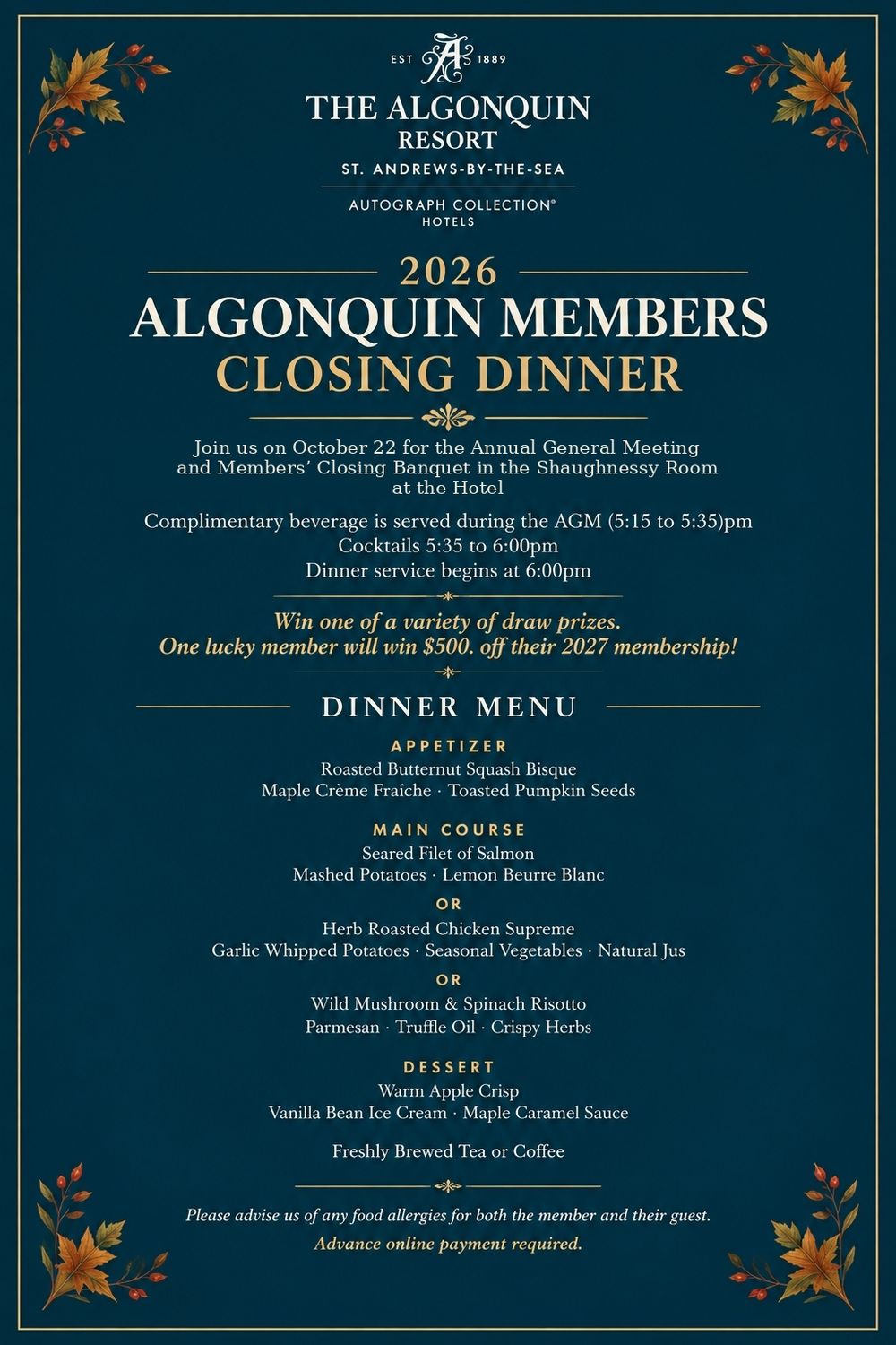 2026 Algonquin Members Closing Dinner - Non-Member (Guest)