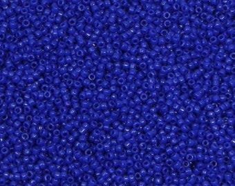 #15 Toho Seed Beads, Opaque Blue, 8 Grams, 1x1mm