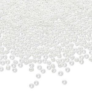 #15 Toho Seed Beads, Opaque Luster White, 8 Grams, 1x1mm