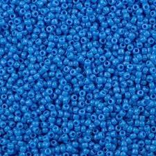#15 Toho Seed Beads, Blue Opaque Cornflower, 8 Grams, 1x1mm