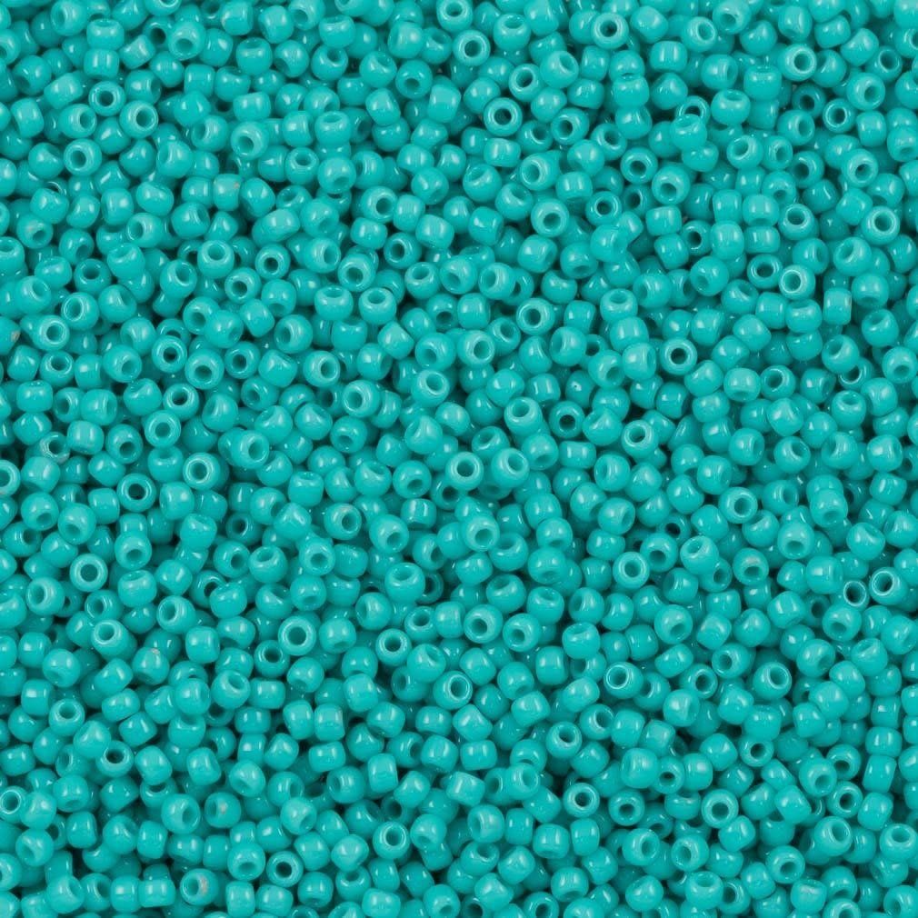 #15 Toho Seed Beads, Opaque Turquoise, 8 Grams, 1x1mm