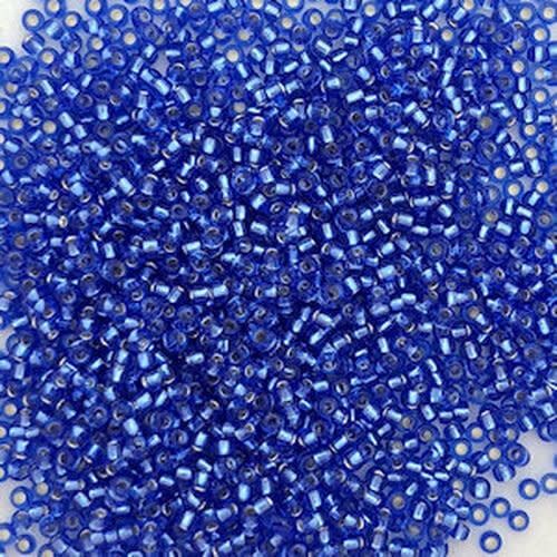 #15 Toho Seed Beads, Silver Lined Sapphire, 8 Grams, 1x1mm