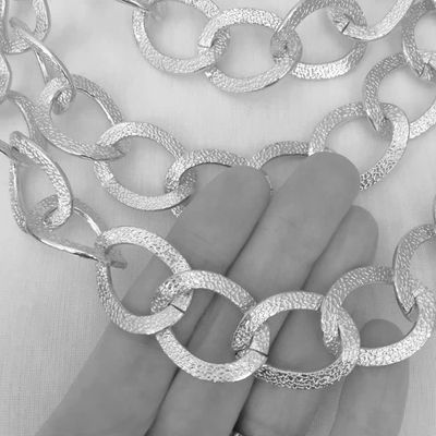 Aluminum, Curb Chain, Silver, 20x15.5x1.5mm, 6.5 Feet, 92gms/3.25oz