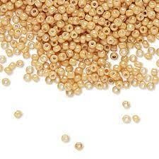 #15 Toho Seed Beads, Opaque Luster Dark Beige, 8 Grams, 1x1mm