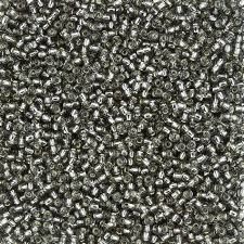 #15 Toho Seed Beads, Silver Lined Grey, 8 Grams, 1x1mm