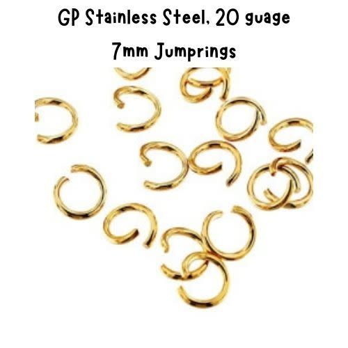 7mm GP Stainless Steel Jumprings, Approx 50pcs, 20 Guage, 7x0.8mm, 5gms/0.18oz