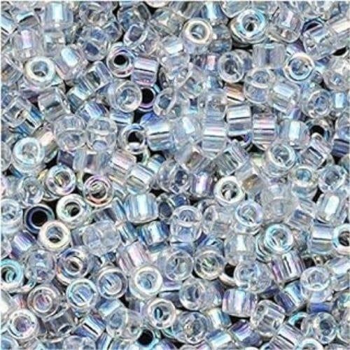 #11 Delica Seed Beads, Crystal Ab, DB051-TB, Approx 1440 Beads, 1 two inch tube, 7.2 grams