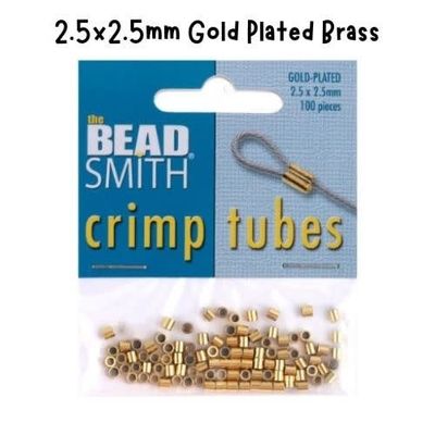 GPB 2.5x2.5mm Crimp Tubes, 100pcs, 9.5gms/0.34oz