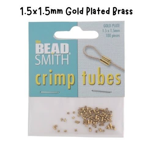 GPB 1.5x1.5mm Crimp Tubes, 100pcs, 8.5gms/0.30oz