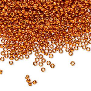 #15 Toho Seed Beads, Galanized Saffron, Permanent Finish, 8 Grams, 1x1mm