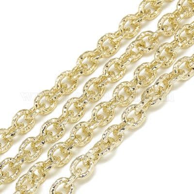 GP Aluminum, Cable Chain, 12x10x2.5mm, Textured, 6.5 Feet, 92gms/3.25oz