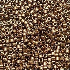 #11 Delica Seed Beads, Metallic Bronze, DB022-TB, Approx 1440 Beads, 1 two inch tube, 7.2 grams