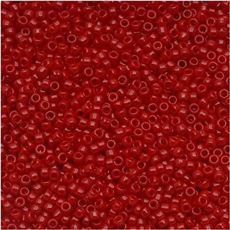 #15 Toho Seed Beads, Opaque Pepper Red, 8 Grams, 1x1mm