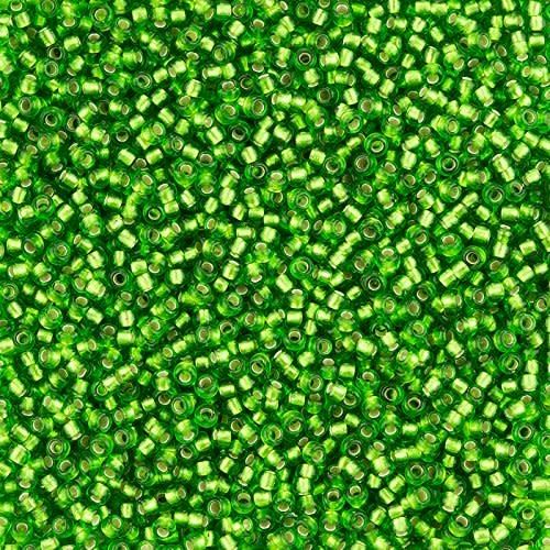 #15 Toho Seed Beads, Sl Peridot, 8 Grams, 1x1mm