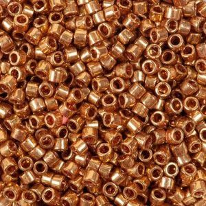 #11 Delica Seed Beads, Metallic Light Bronze, DB022L-TB, Approx 1440 Beads, 1 two inch tube, 7.2 grams