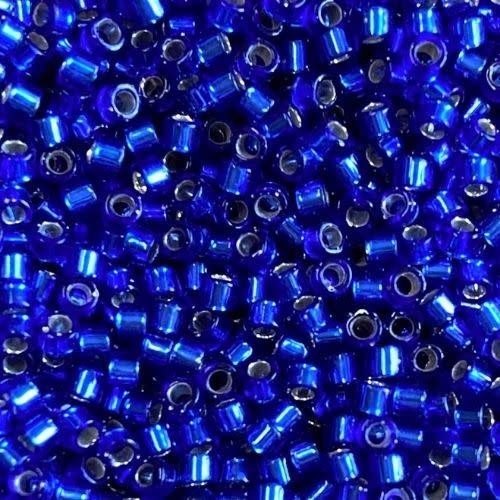 #11 Delica Seed Beads, Silver Lined Cobalt, DB047-TB, Approx 1440 Beads, 1 two inch tube, 7.2 grams