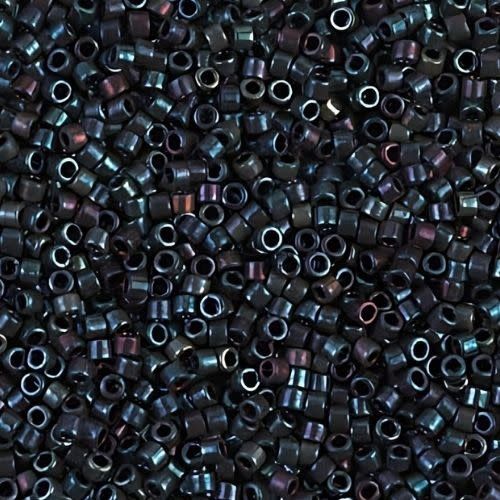 #11 Delica Seed Beads, Metallic Midnight, DB1003-TB, Approx 1440 Beads, 1 two inch tube, 7.2 grams