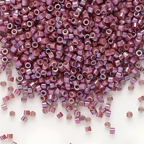 #11 Delica Seed Beads, Raspberry Luster Red, DB1015-TB, Approx 1440 Beads, 1 two inch tube, 7.2 grams